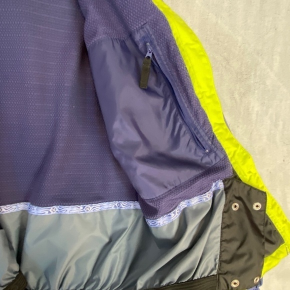 Columbia Convert Jacket Womens Med Purple Yellow Vintage Y2K Convertible Hooded - Picture 10 of 14